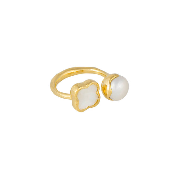 PEARL & MOTHER OF PEARL RING