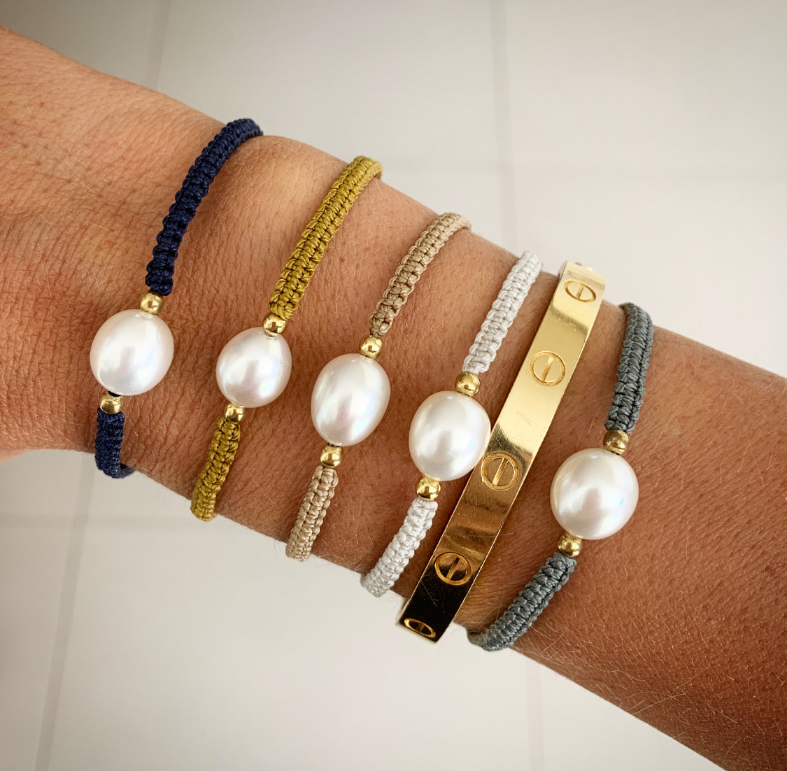 Pearl on sale cord bracelet