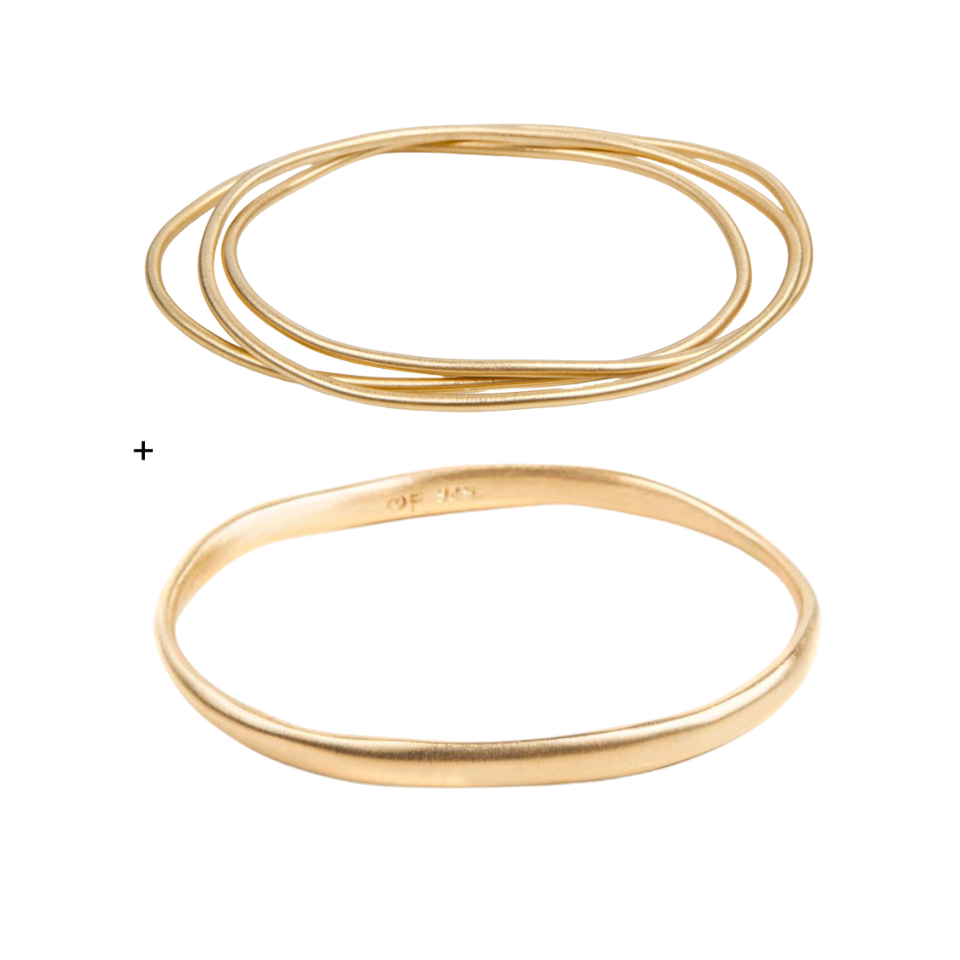 Multi Bangle Set & Brushed Bangle Bundle