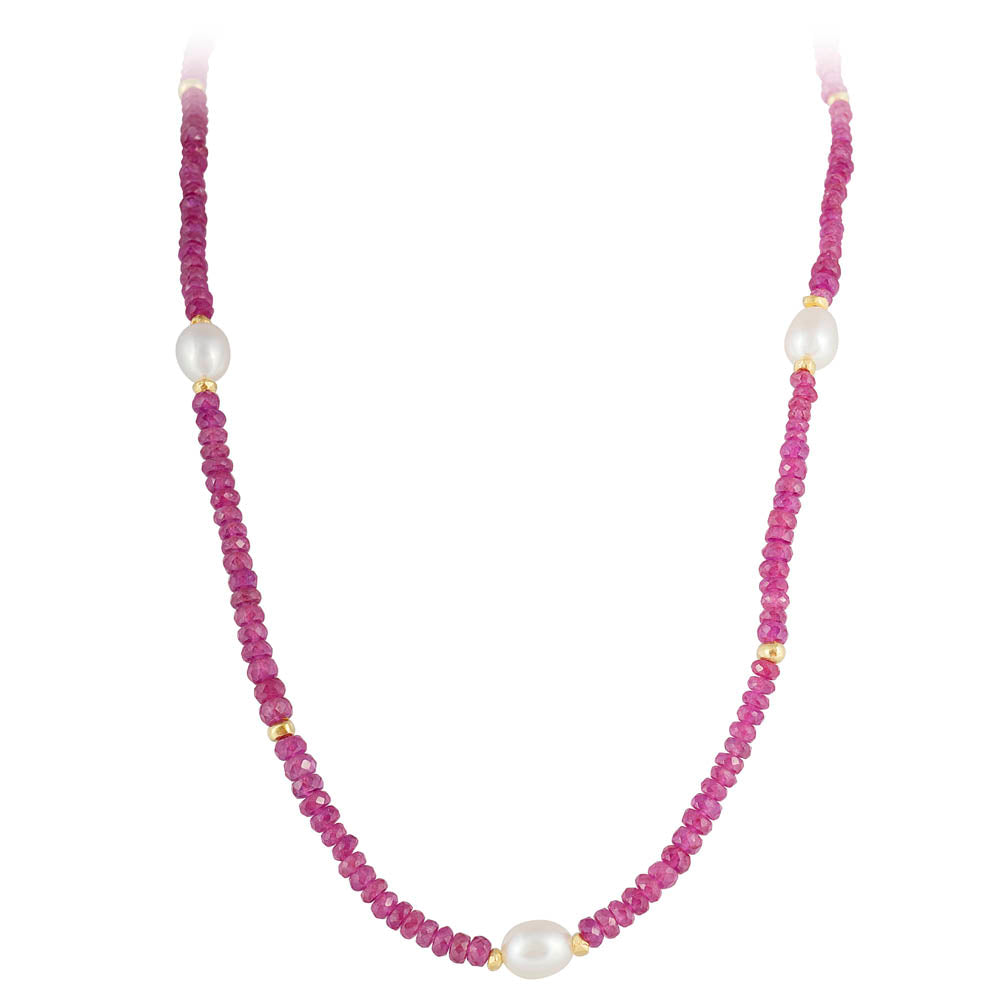 RUBY & PEARL NECKLACE