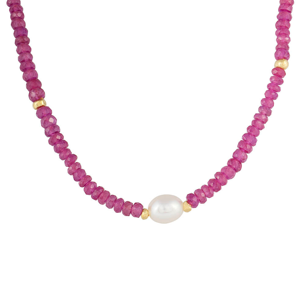 RUBY & PEARL NECKLACE