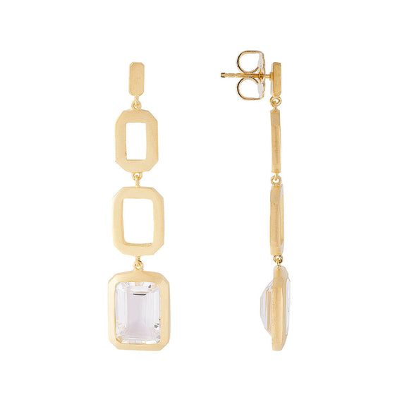 CRYSTAL COCKTAIL LINK EARRINGS