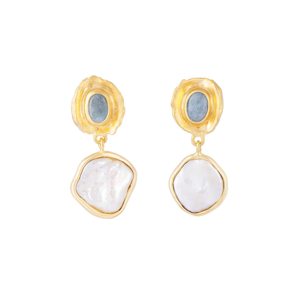 AQUAMARINE PEARL DROPS