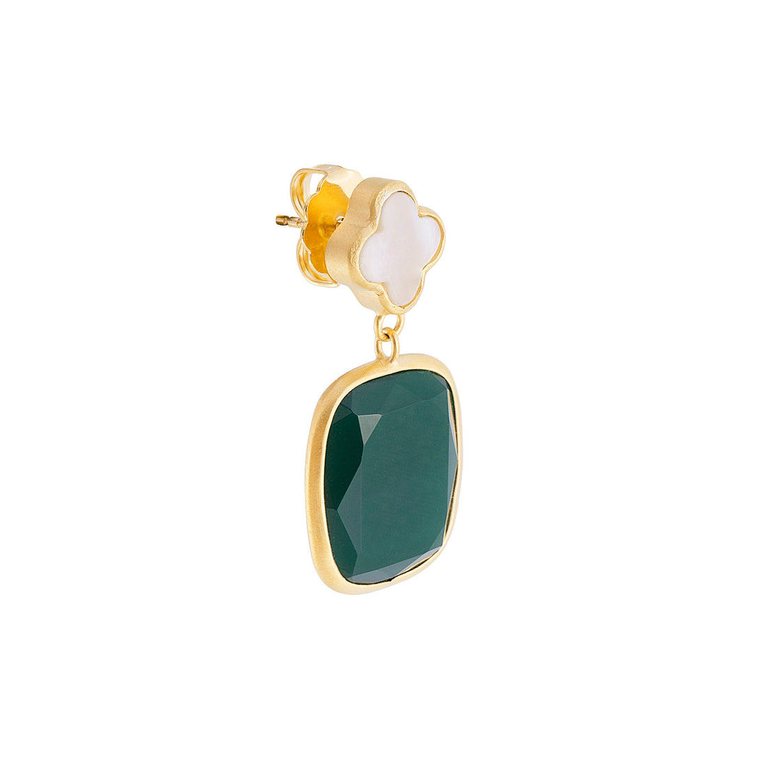 MOP GREEN AGATE DROPS DROPS