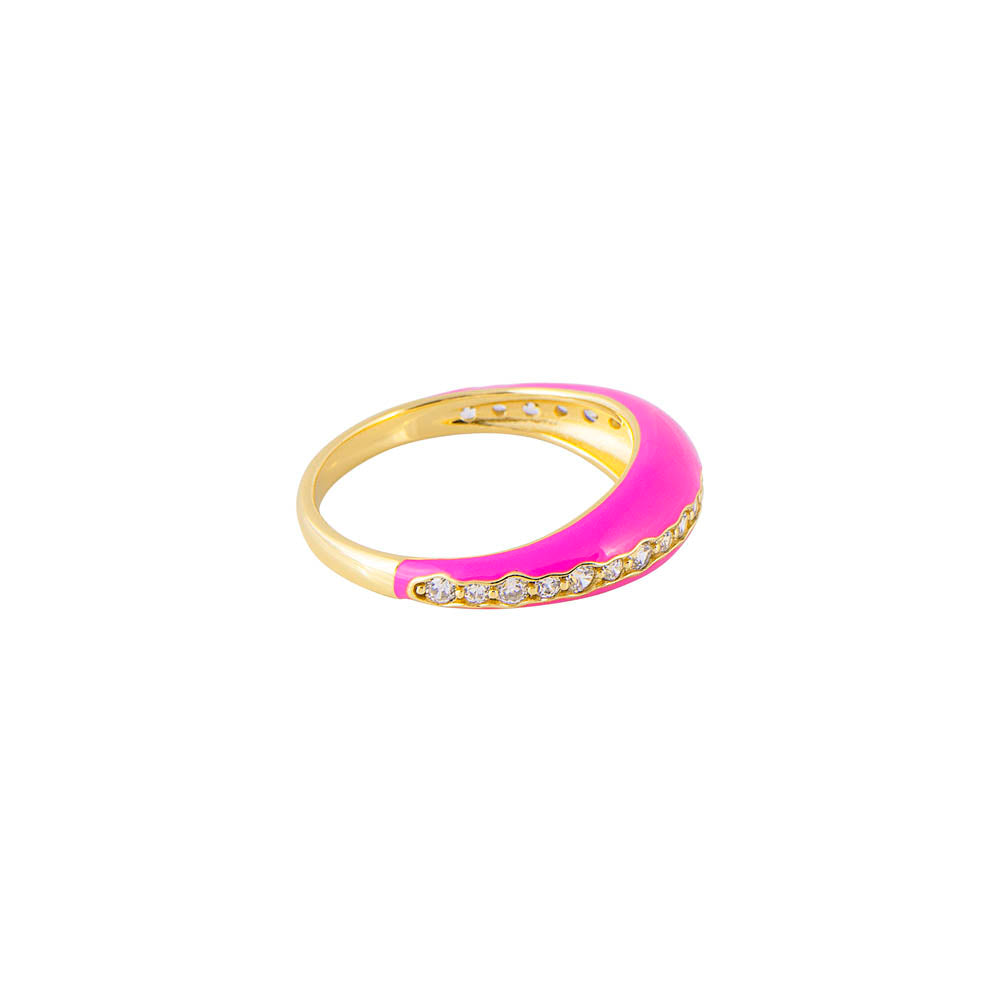 AURORA PINK ENAMEL RING