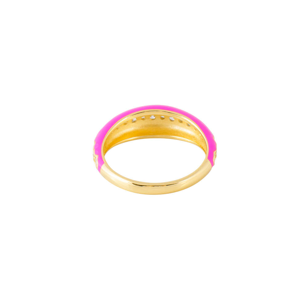 AURORA PINK ENAMEL RING