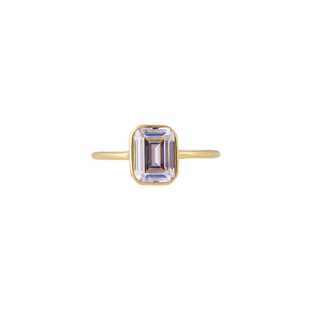 EMERALD CUT SOLITAIRE RING