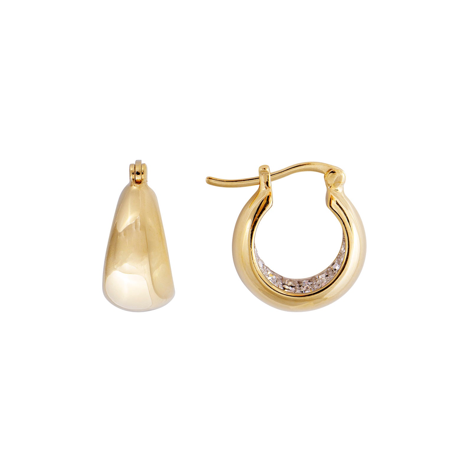 CRYSTAL FLARED MIDI HOOPS