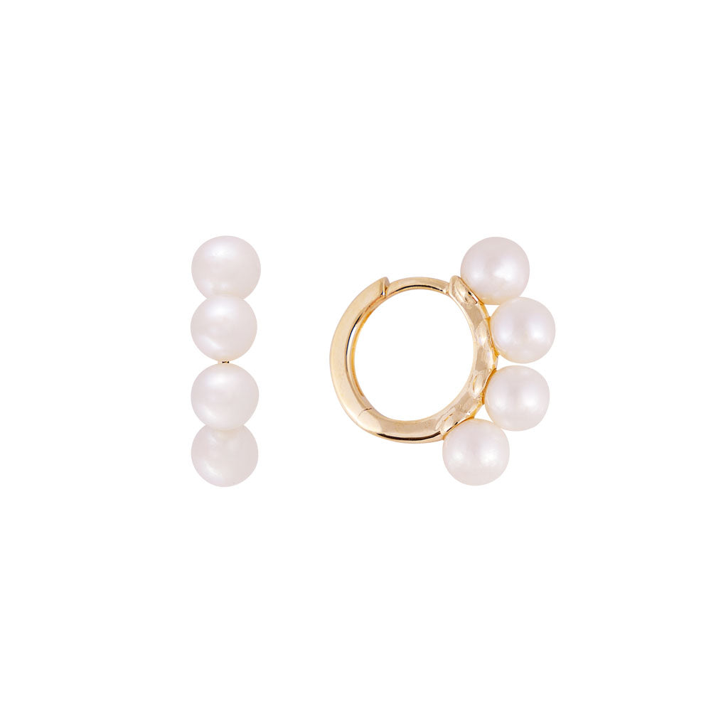 14K GOLD PEARL HUGGIES