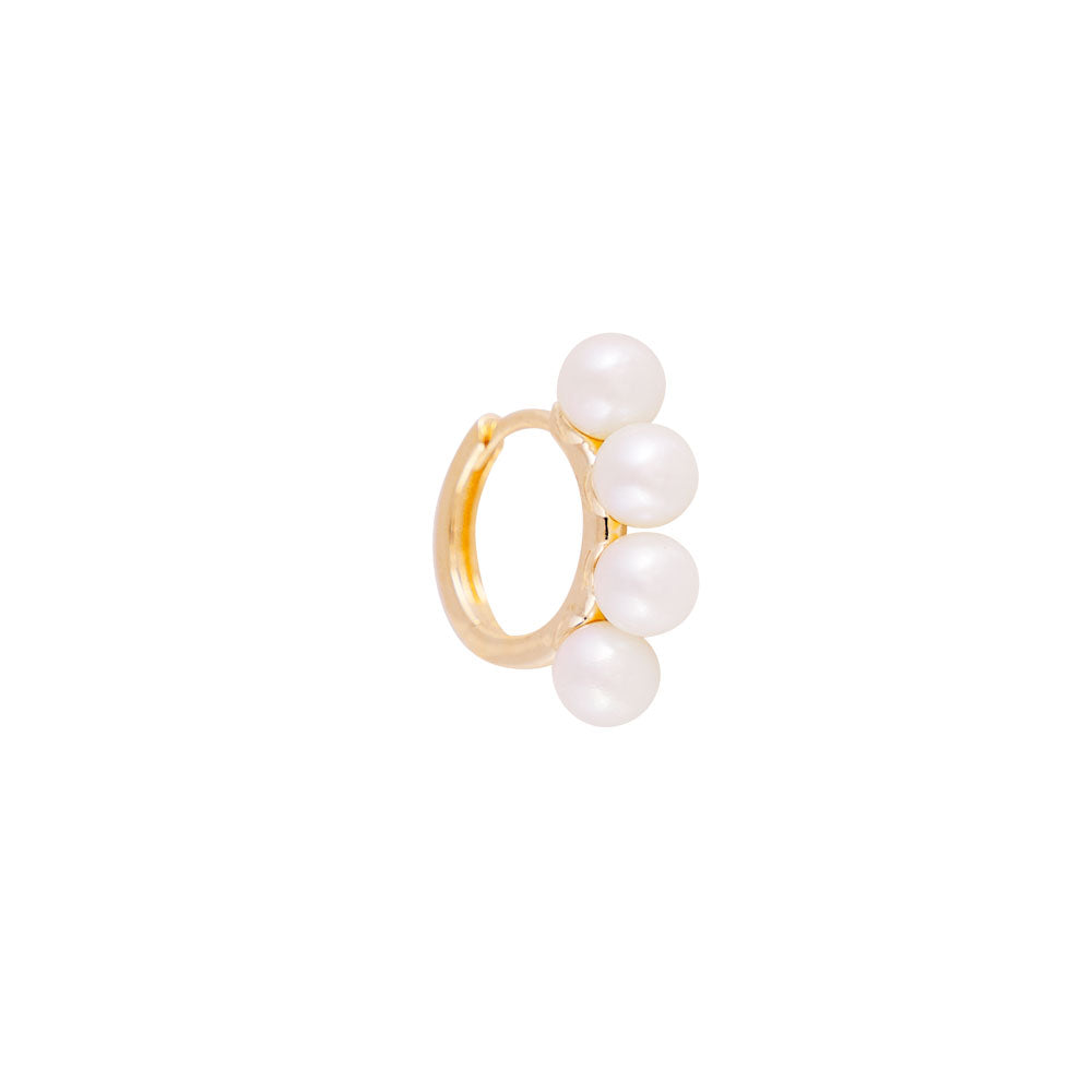 14K GOLD PEARL HUGGIES