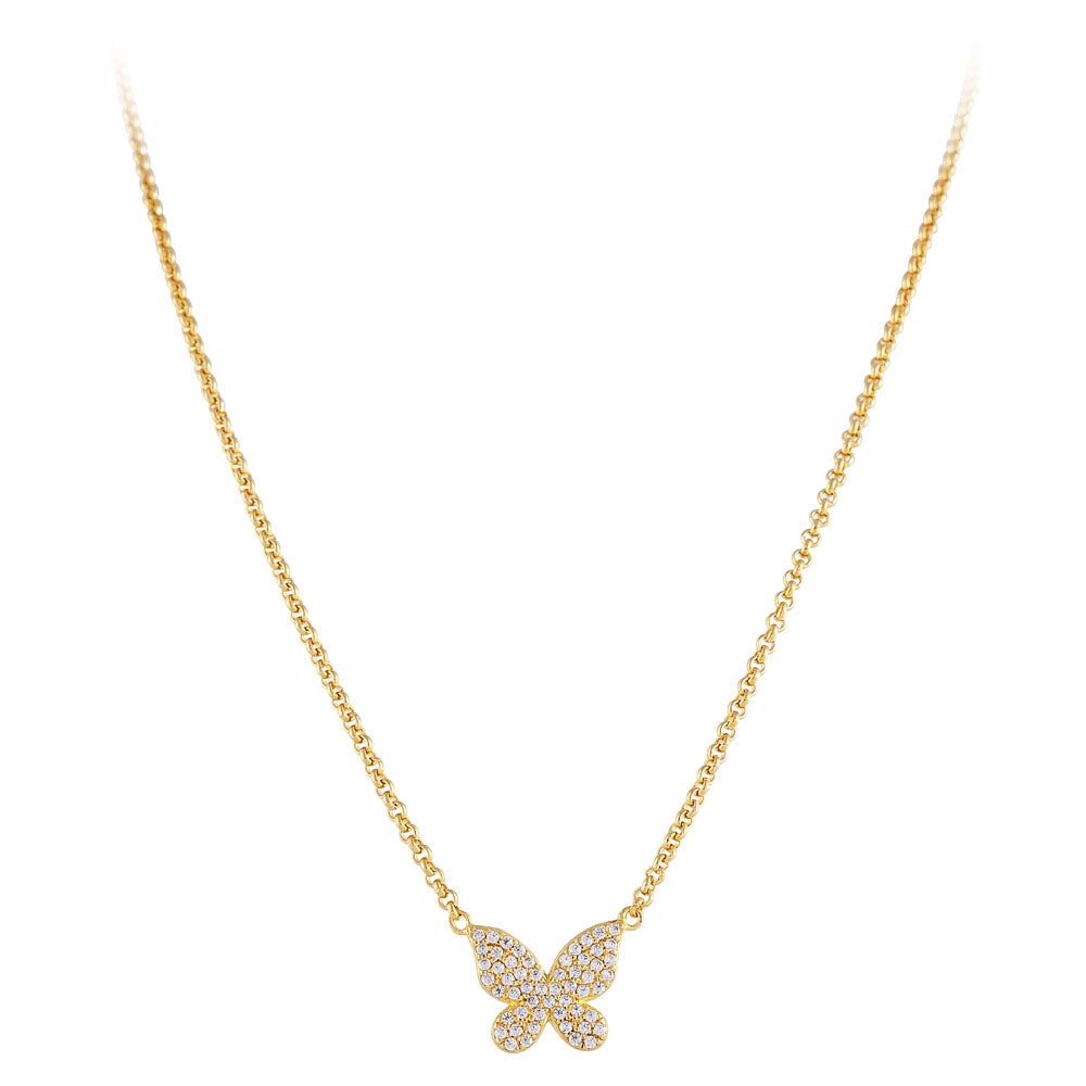 BUTTERFLY PAVE NECKLACE