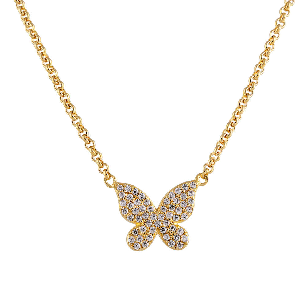 BUTTERFLY PAVE NECKLACE