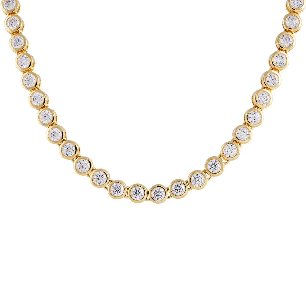 BEZEL SET TENNIS NECKLACE