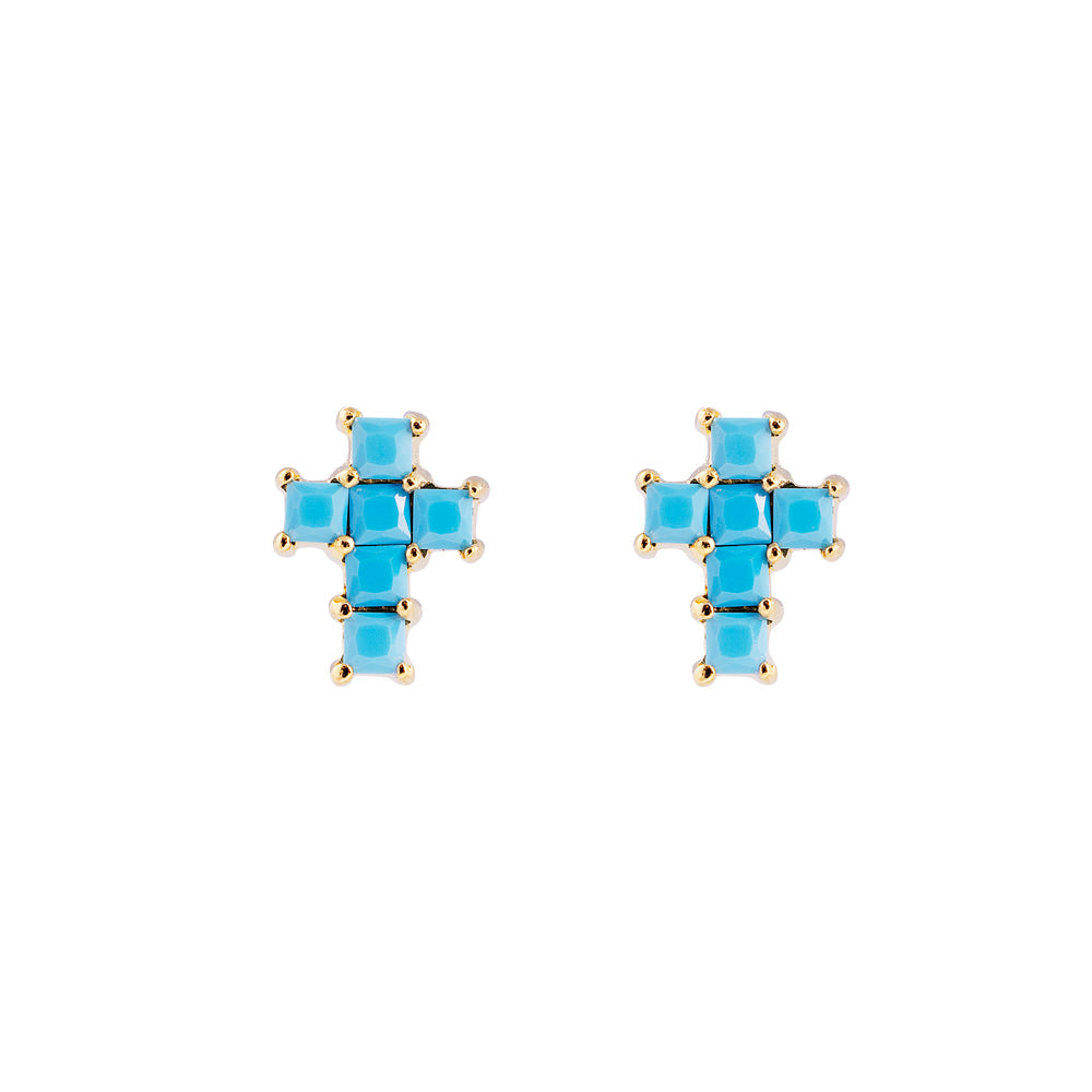 AZZURRA CROSS STUDS