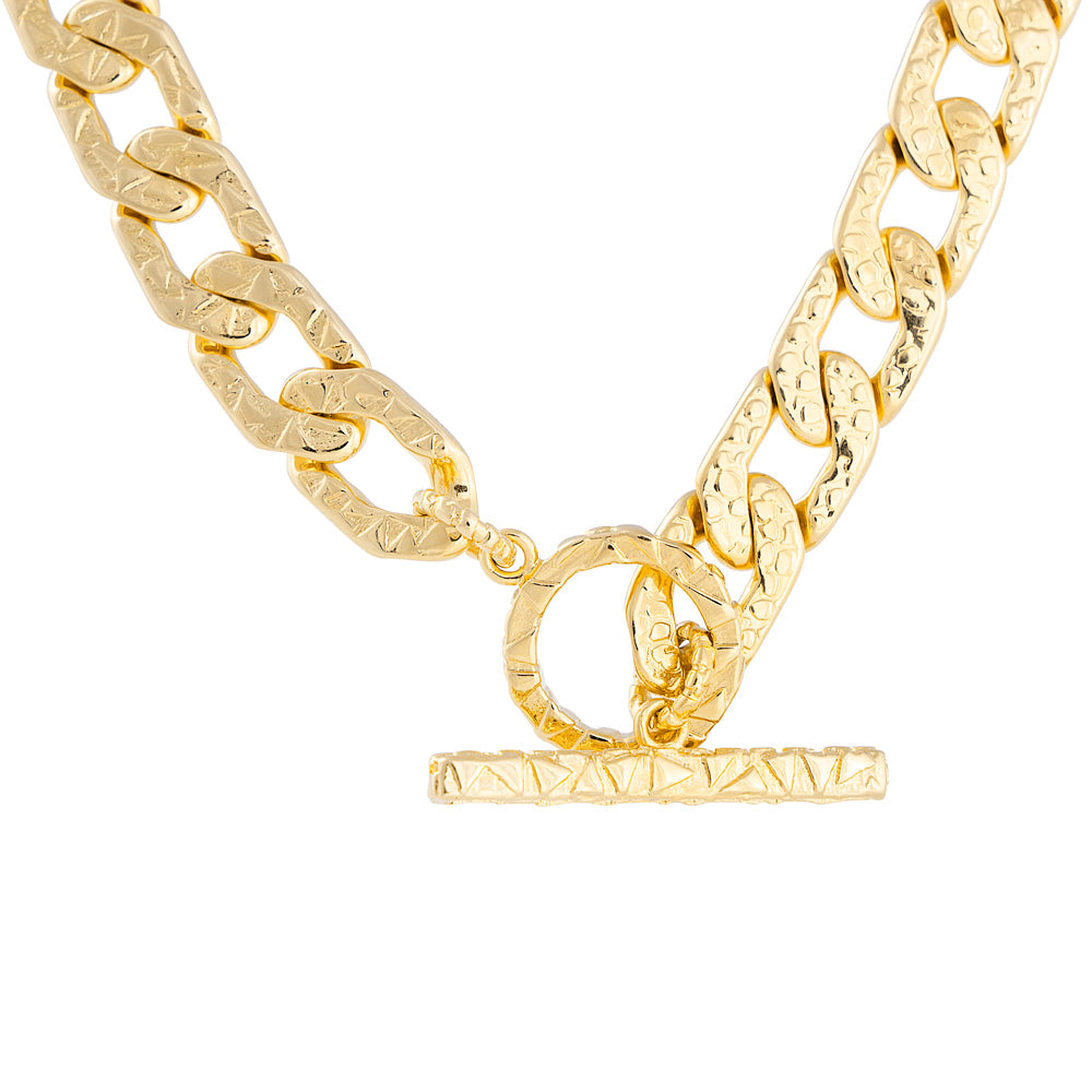 ANTIQUE T-BAR CRYSTAL NECKLACE