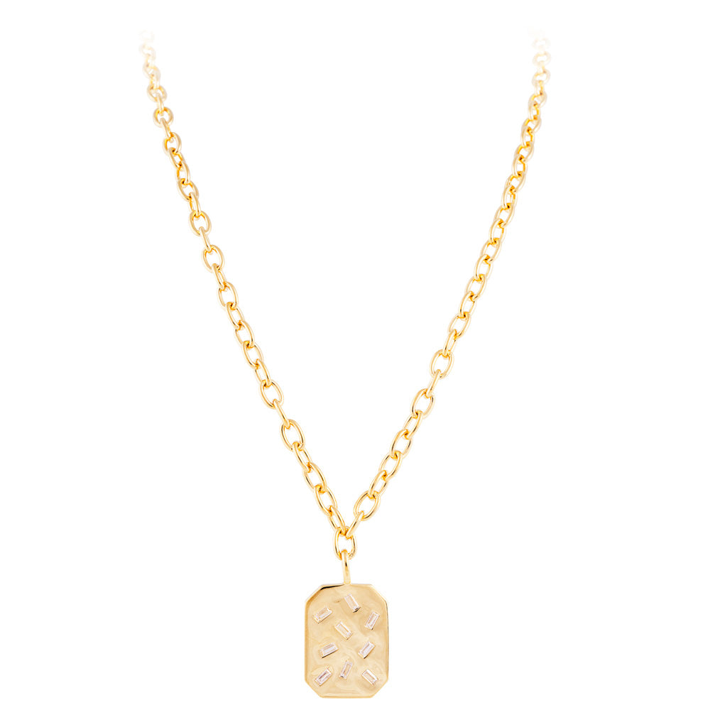 SCATTER BAGUETTE NECKLACE