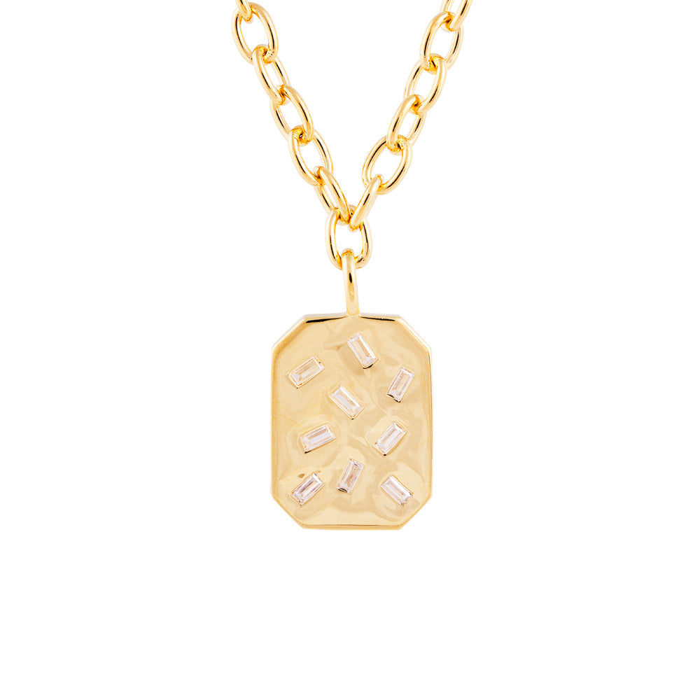 SCATTER BAGUETTE NECKLACE