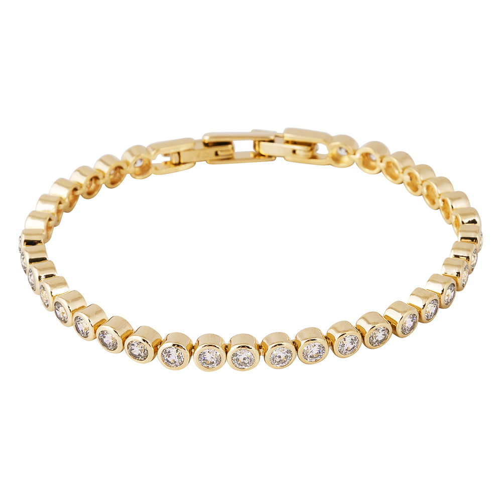 BEZEL SET TENNIS BRACELET