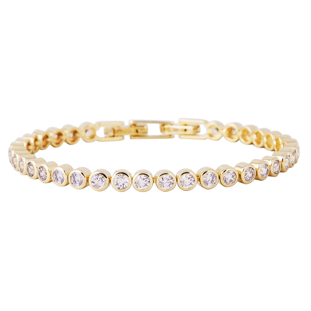 BEZEL SET TENNIS BRACELET