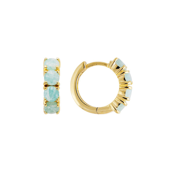 AMAZONITE MIDI HOOPS