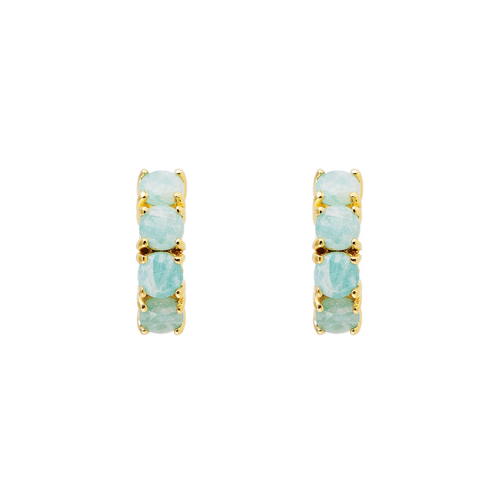 AMAZONITE MIDI HOOPS
