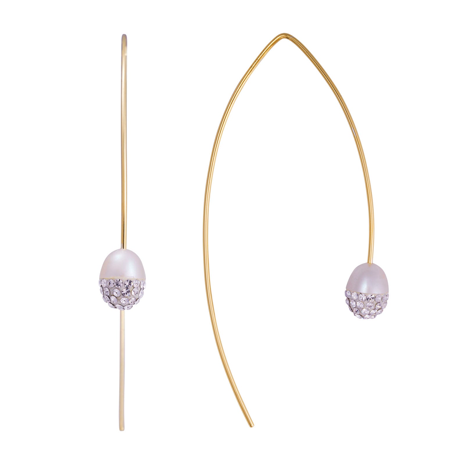 CELESTIAL PEARL CURVE EARRINGS