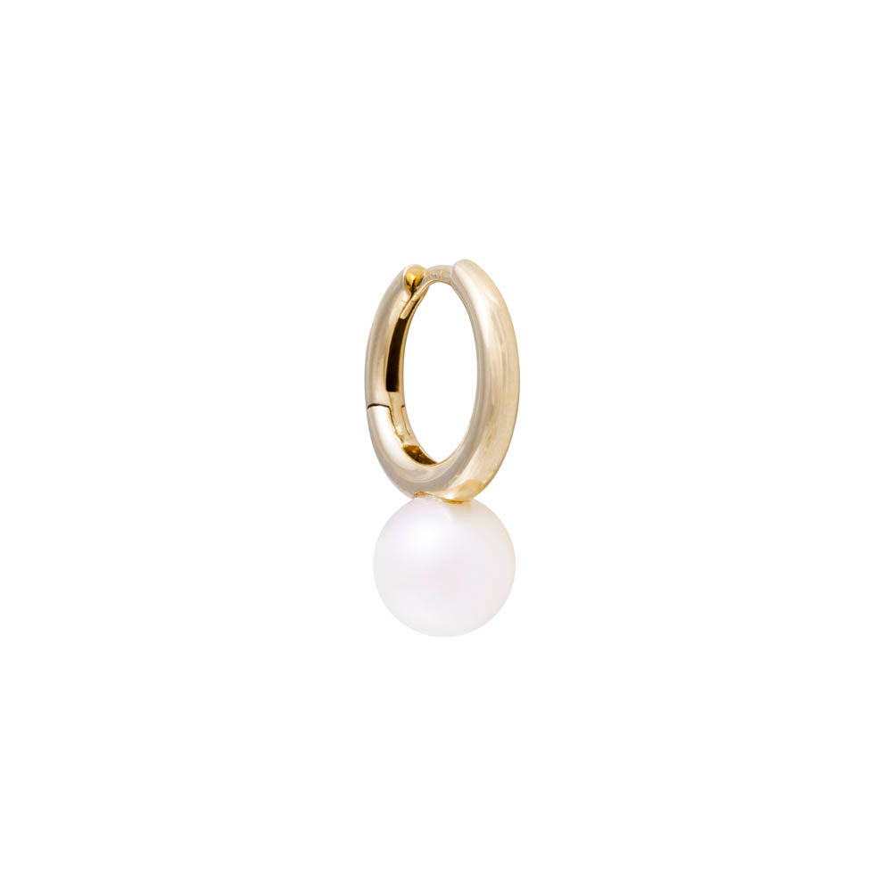 14K GOLD PEARL CHLOE HOOPS