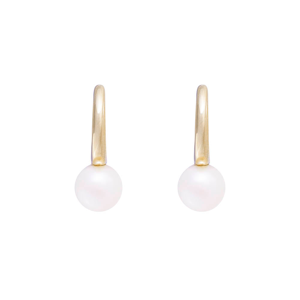 14K GOLD PEARL CHLOE HOOPS