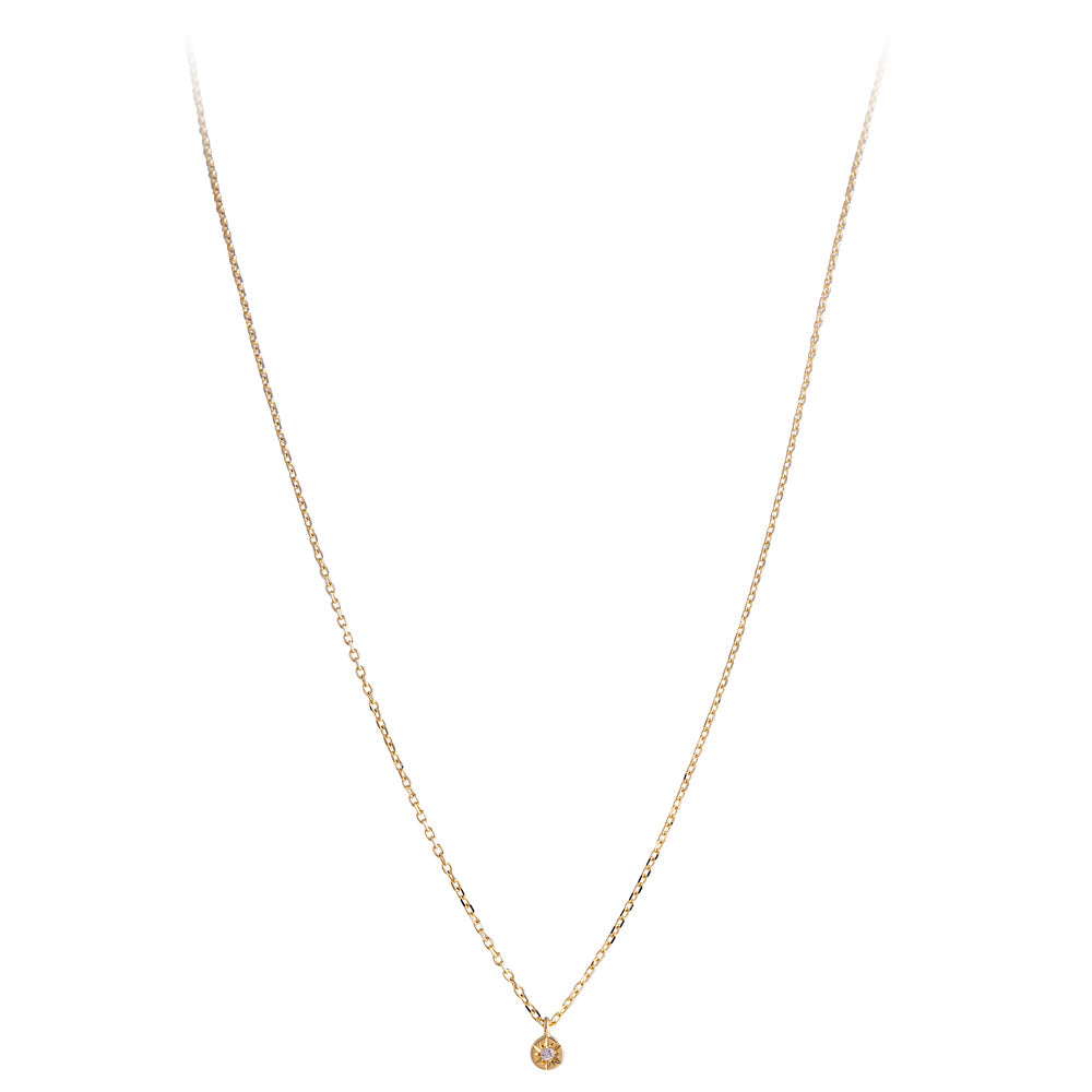 14K GOLD DIAMOND STARBURST NECKLACE