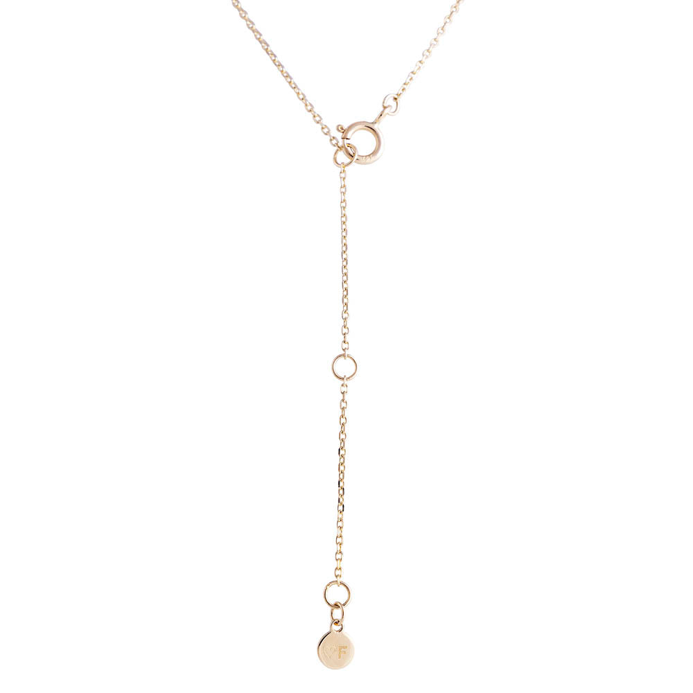 14K GOLD TWIN PEARL NECKLACE