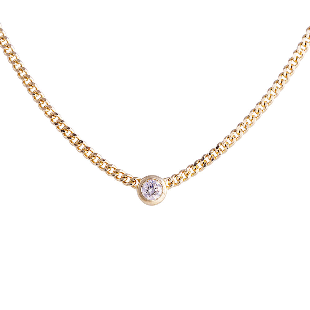 14K GOLD DIAMOND OLIVIA NECKLACE