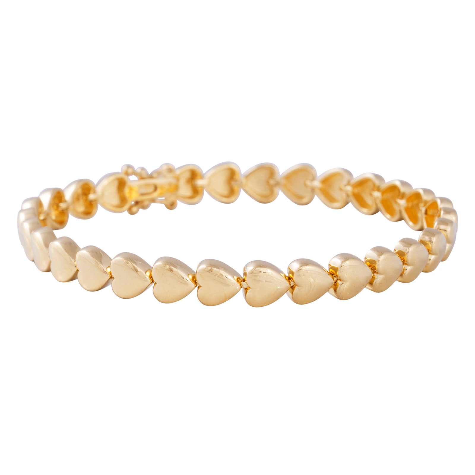 GOLDEN HEART TENNIS BRACELET