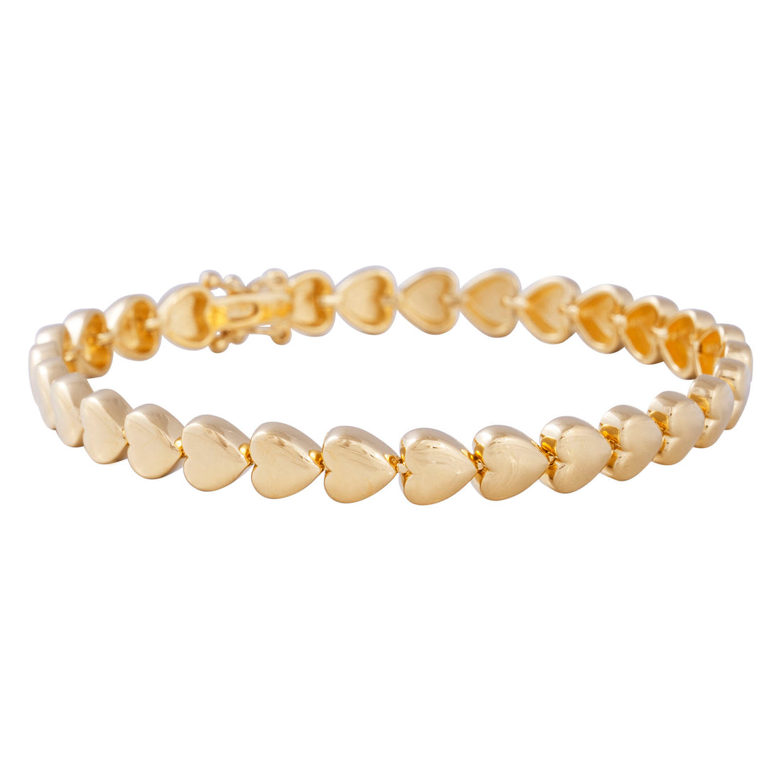 GOLDEN HEART TENNIS BRACELET
