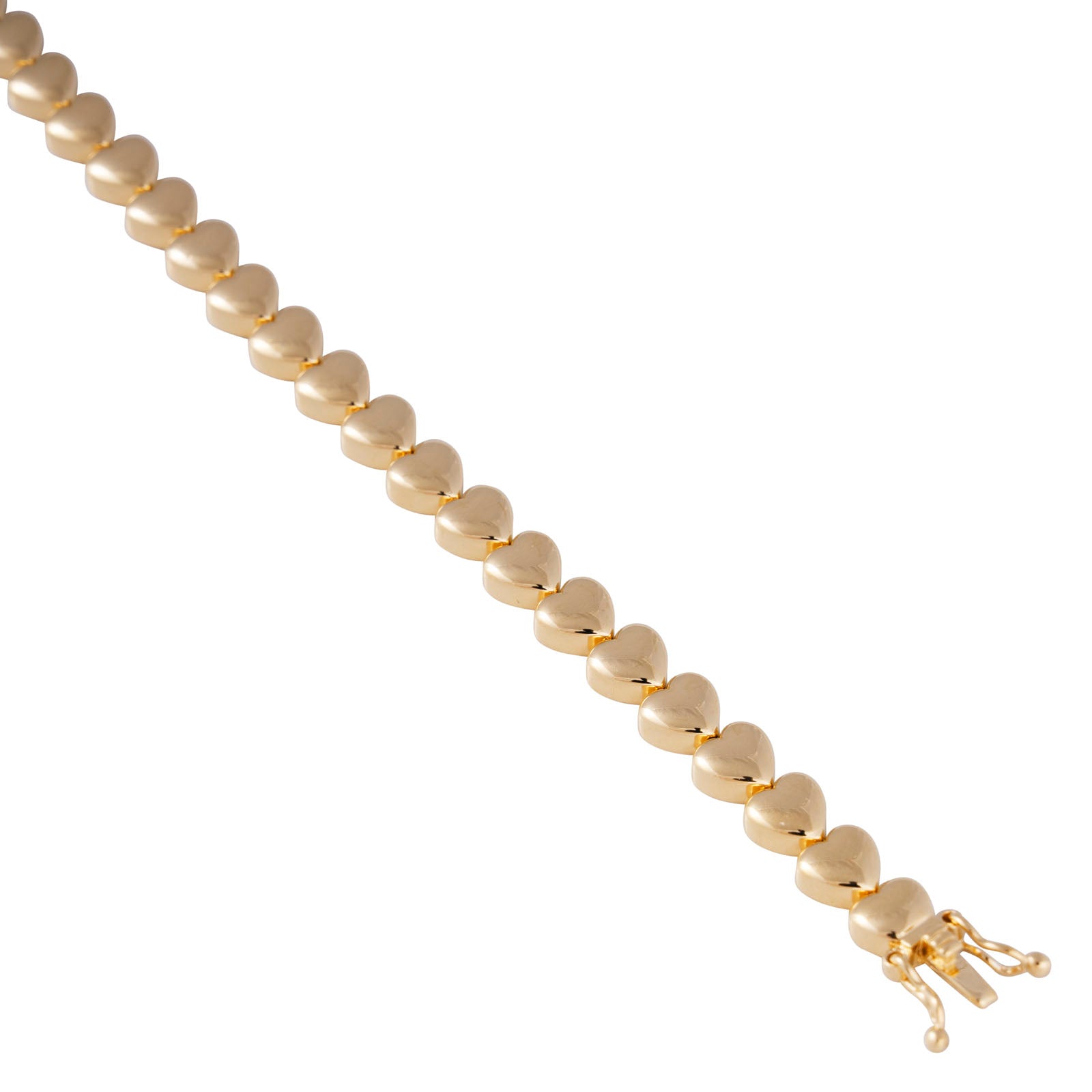 GOLDEN HEART TENNIS BRACELET