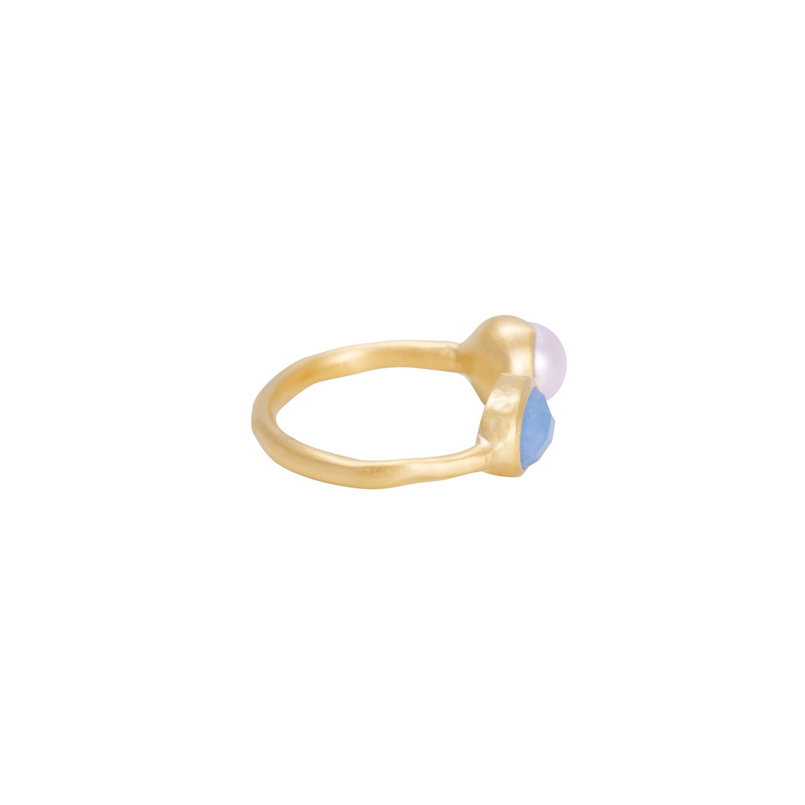 PEARL & AQUAMARINE RING