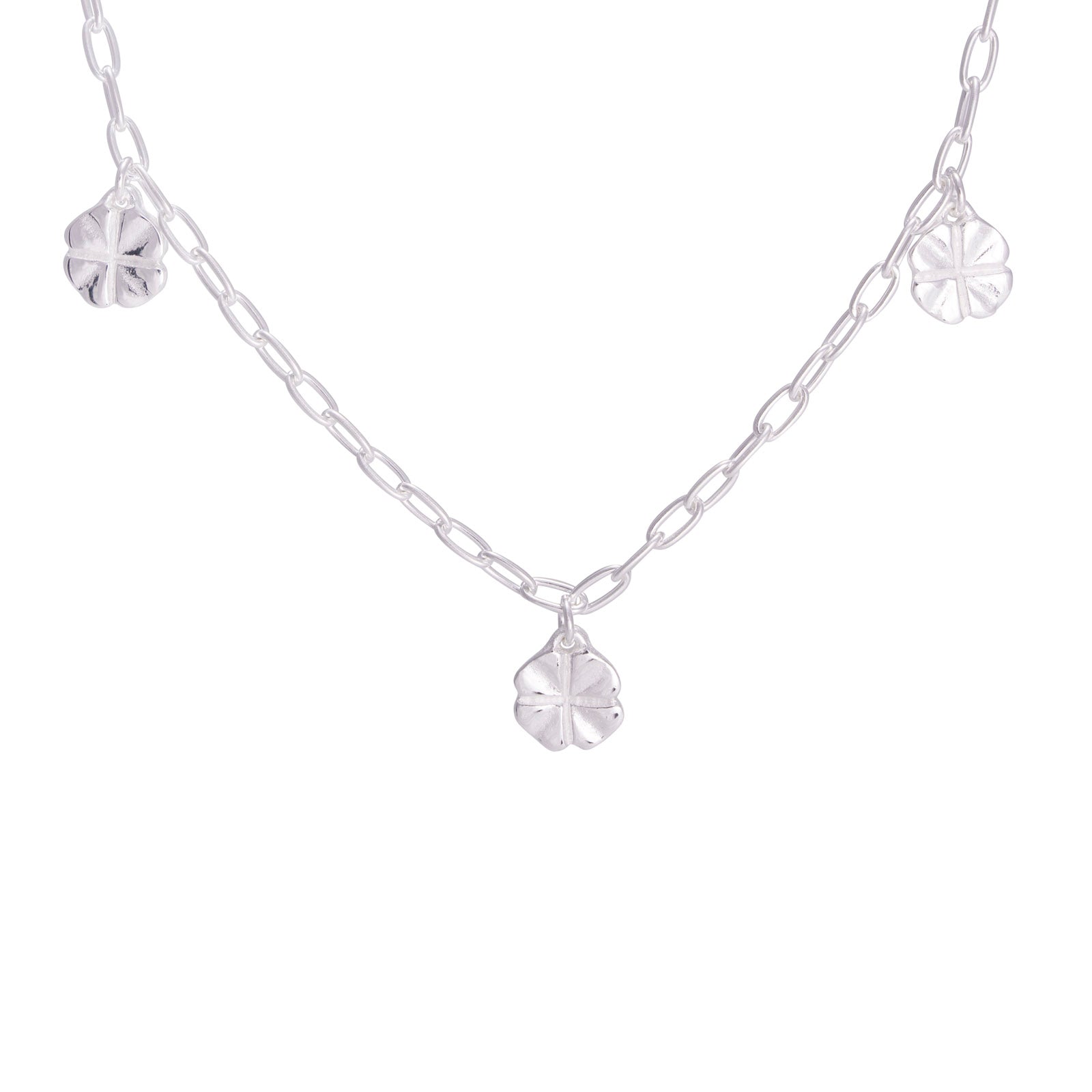 SILVER LUCKY CHARM NECKLACE