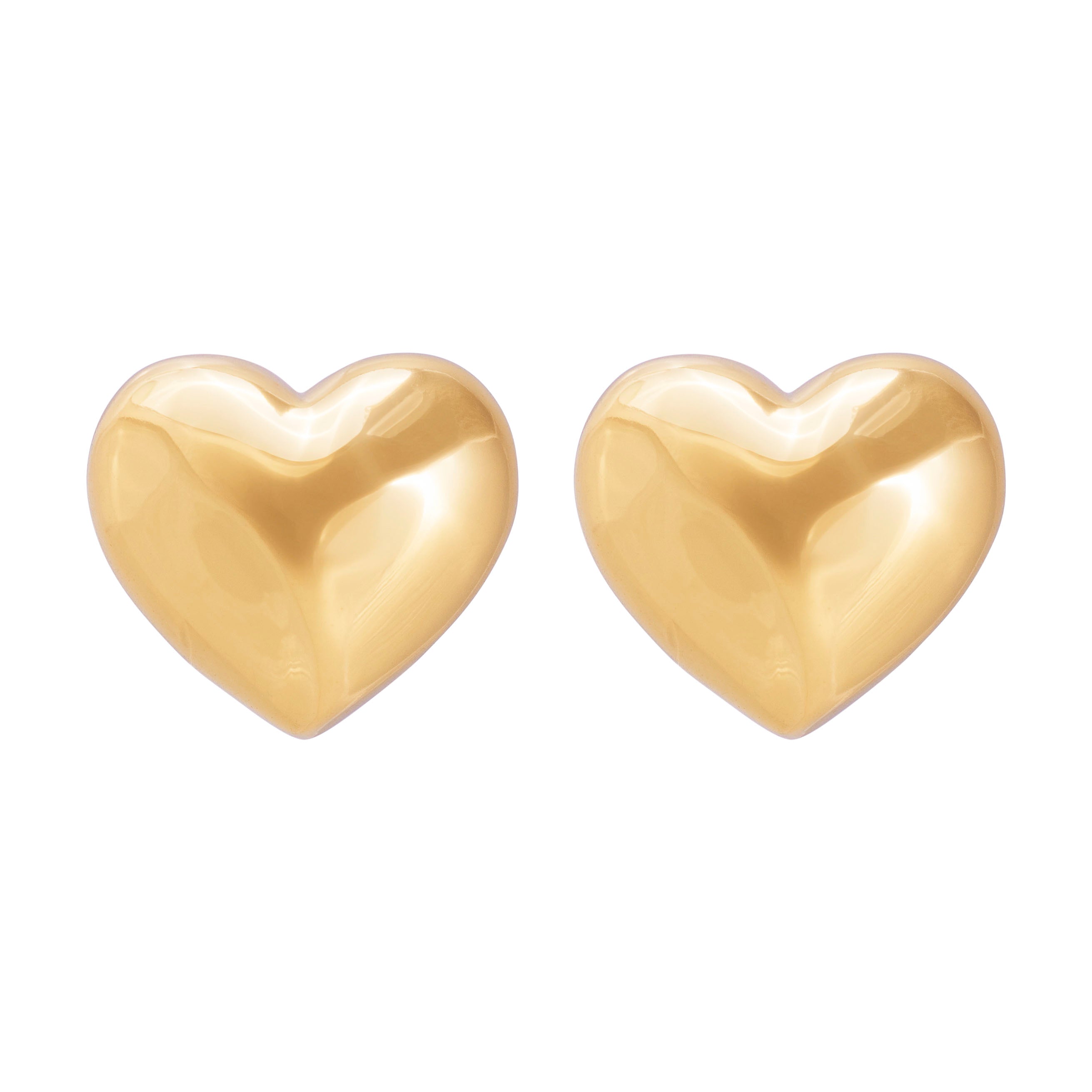 PUFFED HEART EARRINGS