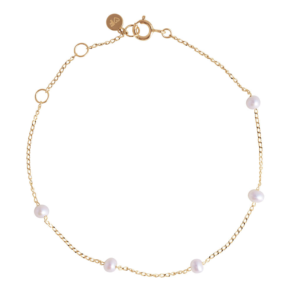 14K GOLD PEARL POM KELLY BRACELET