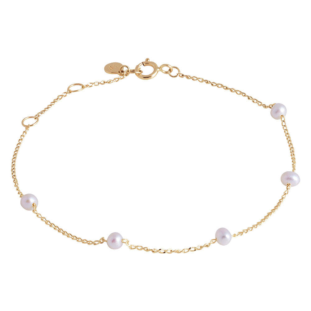 14K GOLD PEARL POM KELLY BRACELET