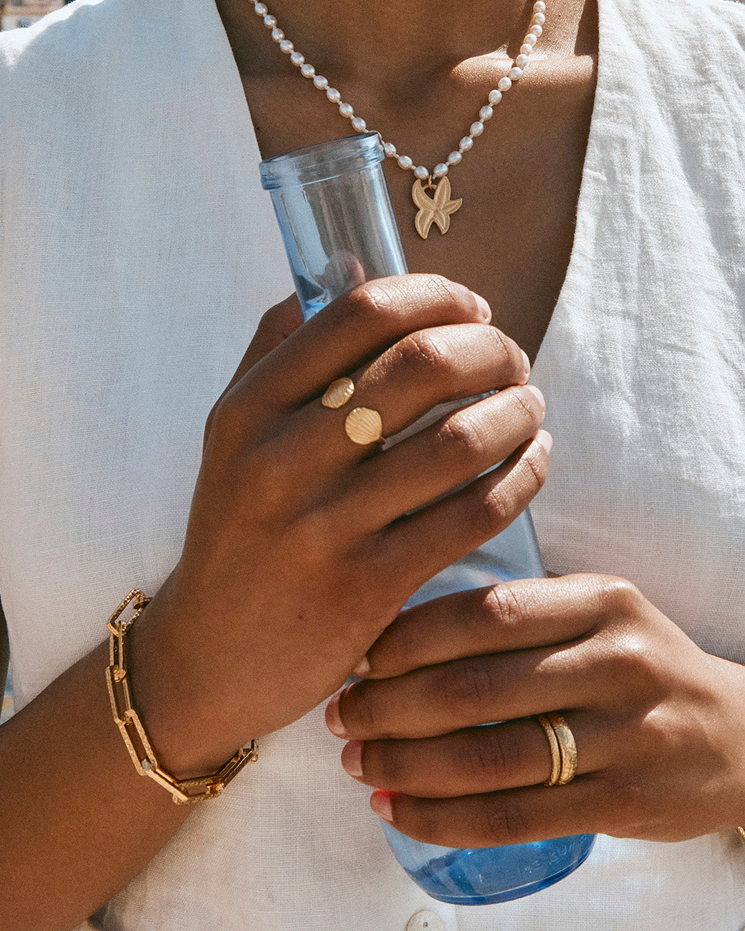 ANTIQUE GOLD STACKING RING