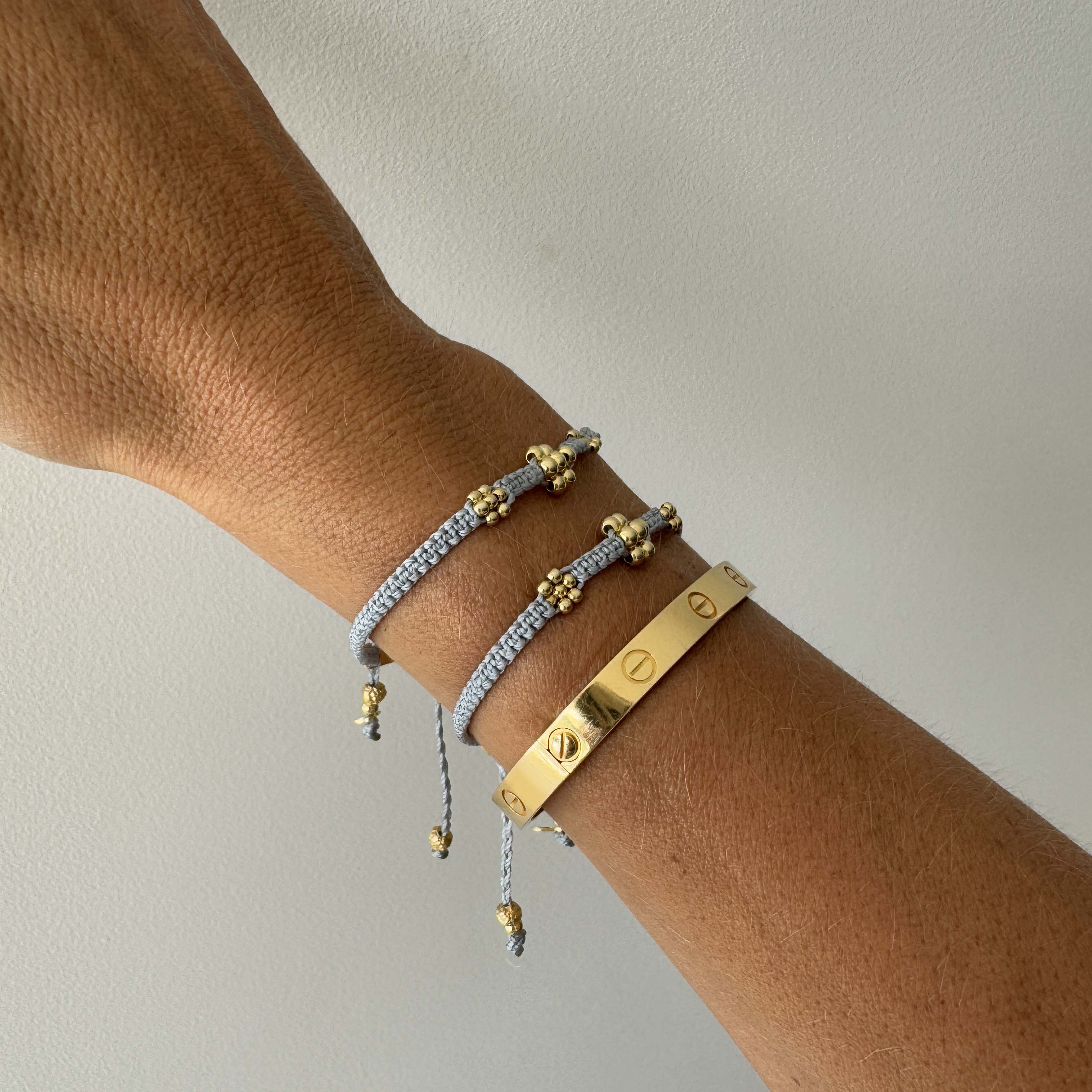 BLOSSOM ROPE BRACELET - PEARL