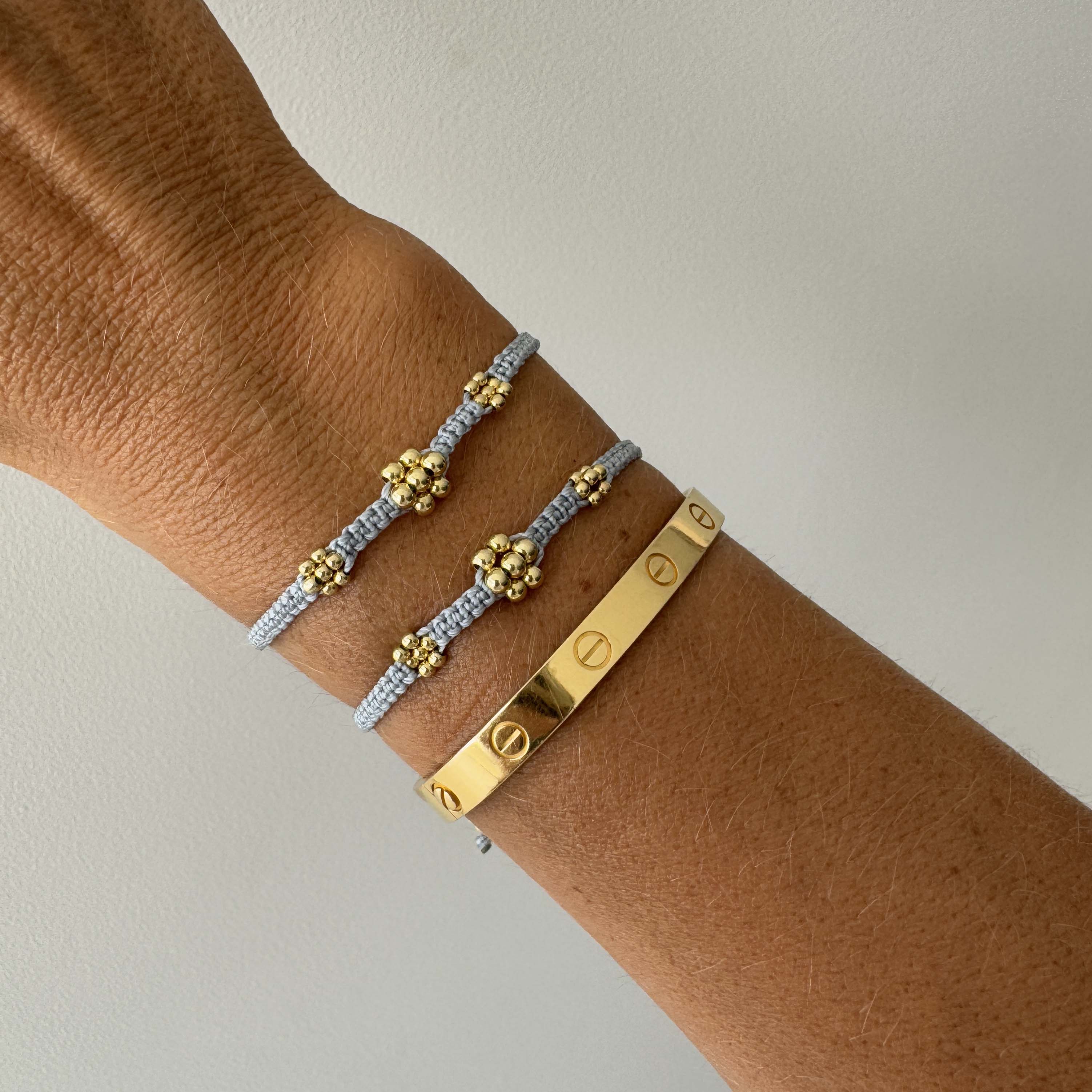 BLOSSOM ROPE BRACELET - PEARL