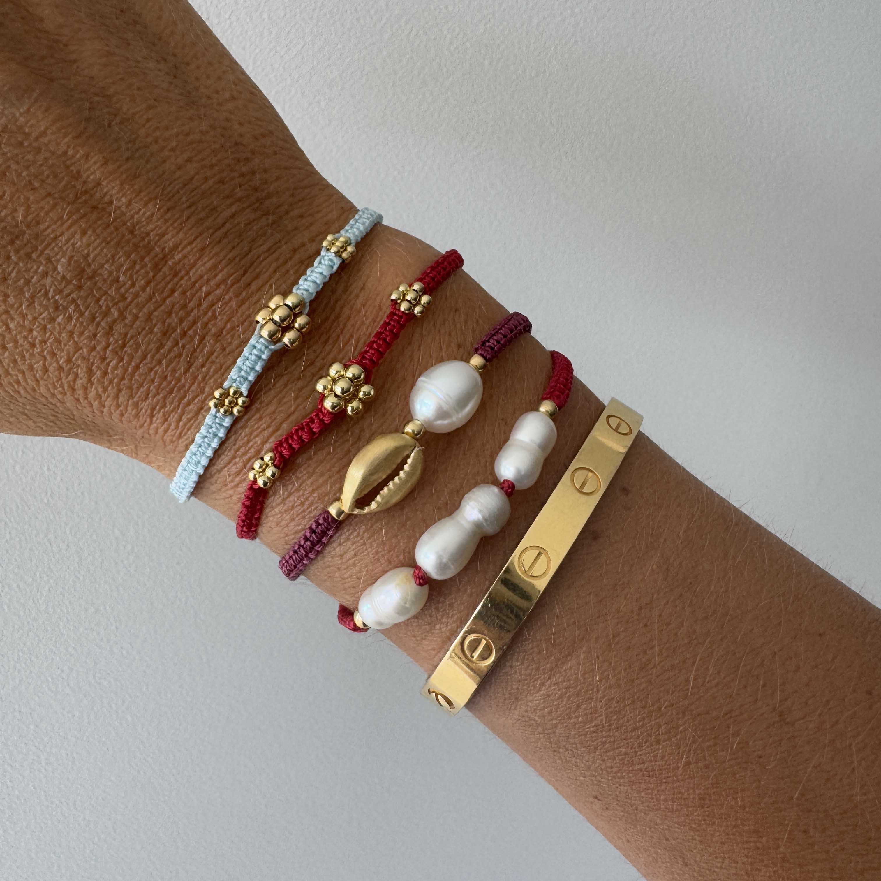 BLOSSOM ROPE BRACELET - SKY