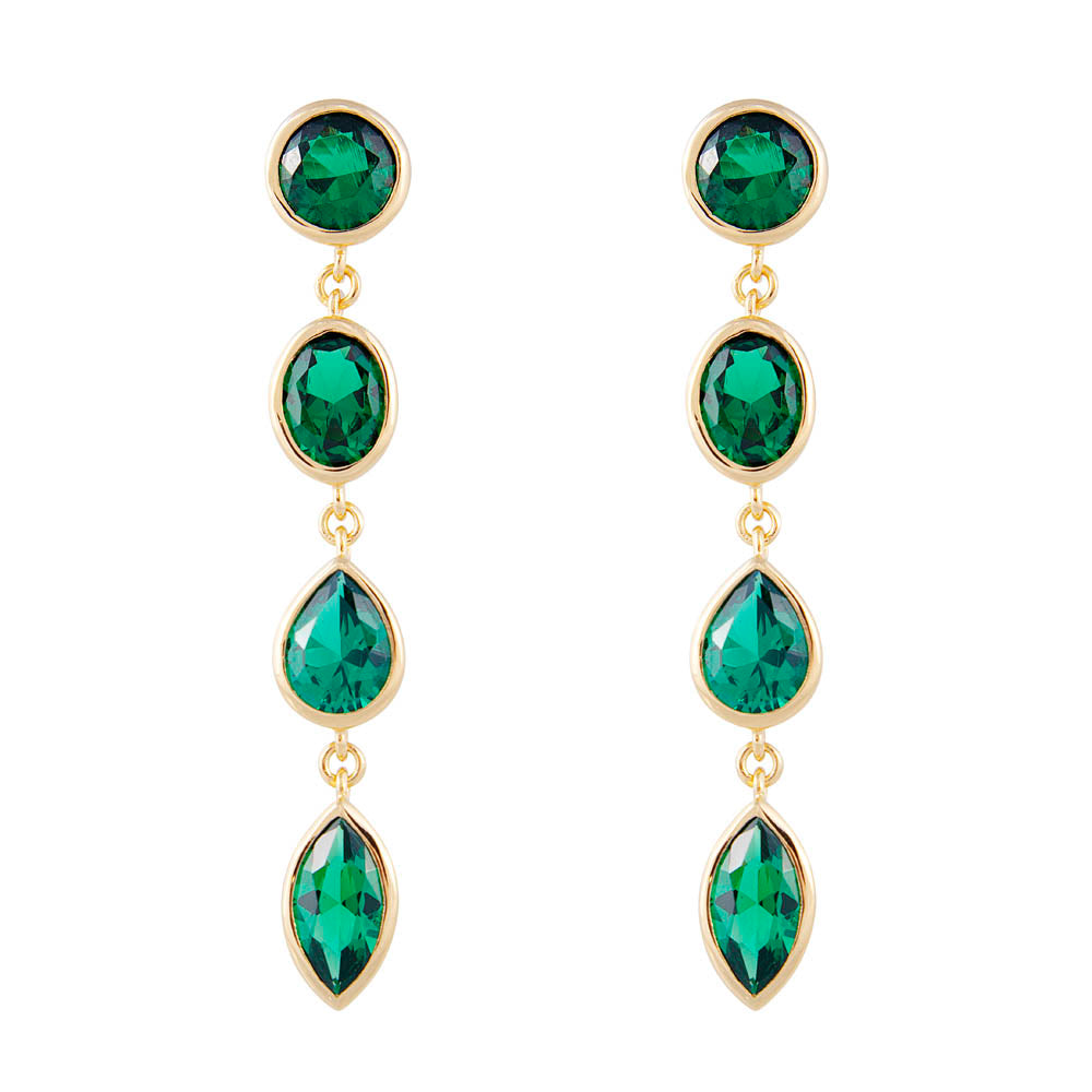 LAGOS COCKTAIL EARRINGS GREEN