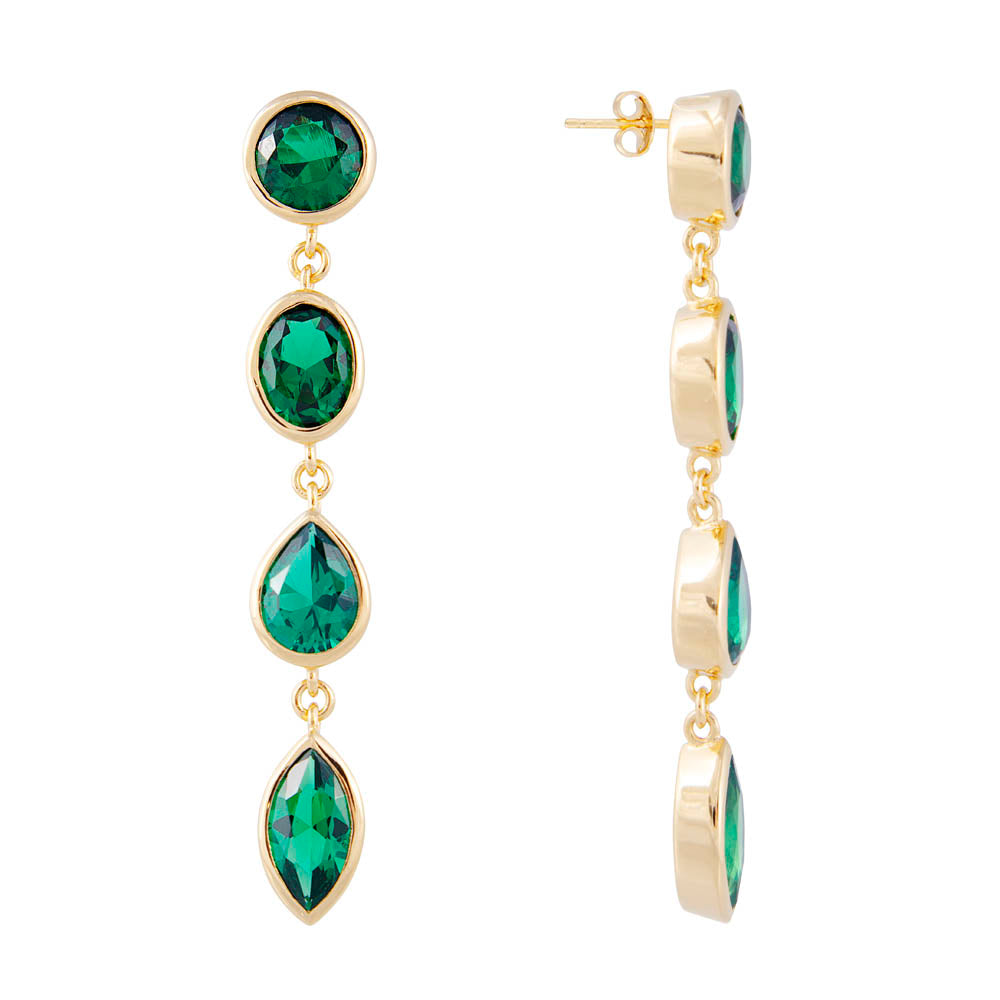 LAGOS COCKTAIL EARRINGS GREEN