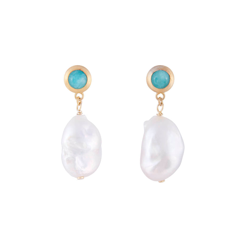 AMAZONITE PEARL DROPS