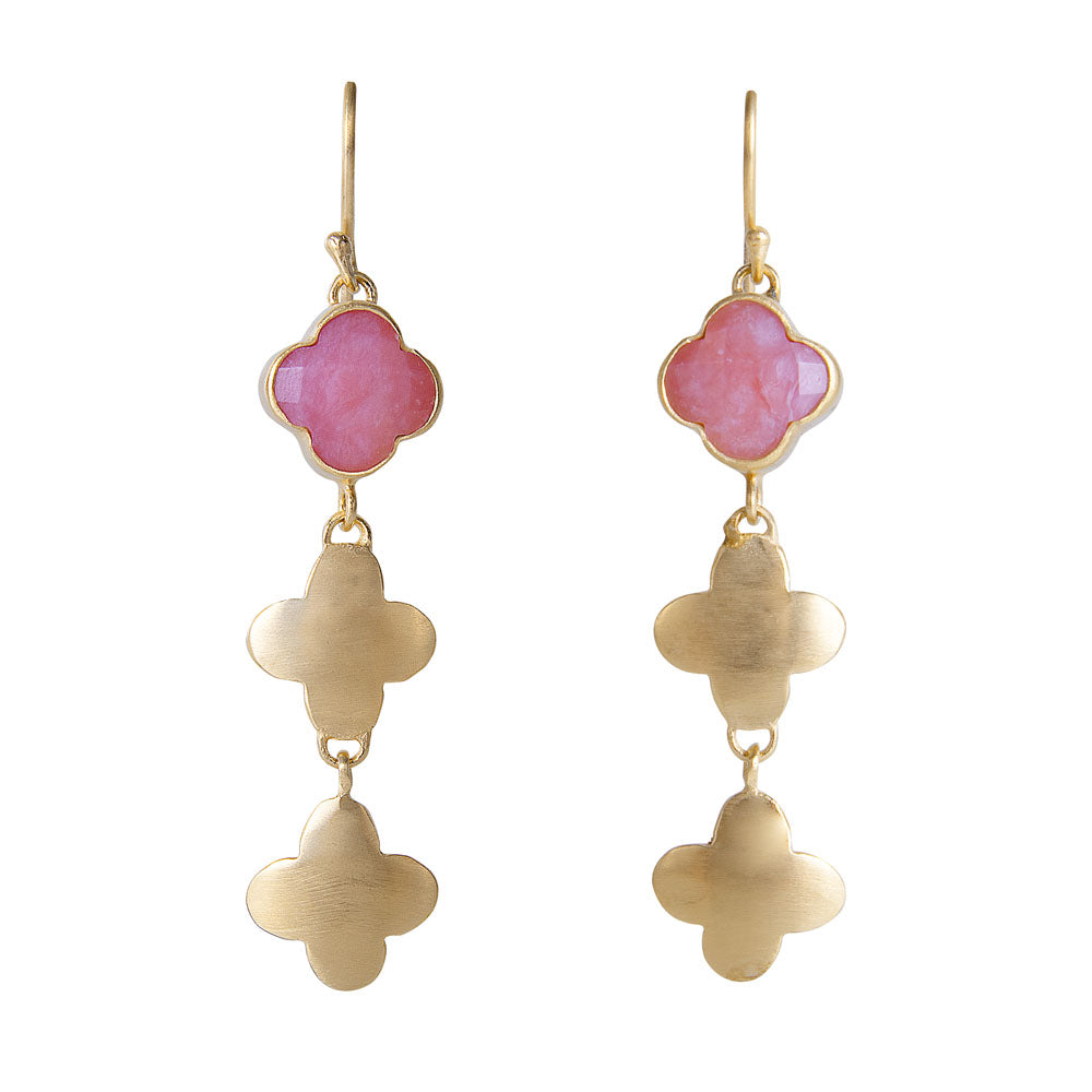 PINK AGATE MOROCCAN DROPS