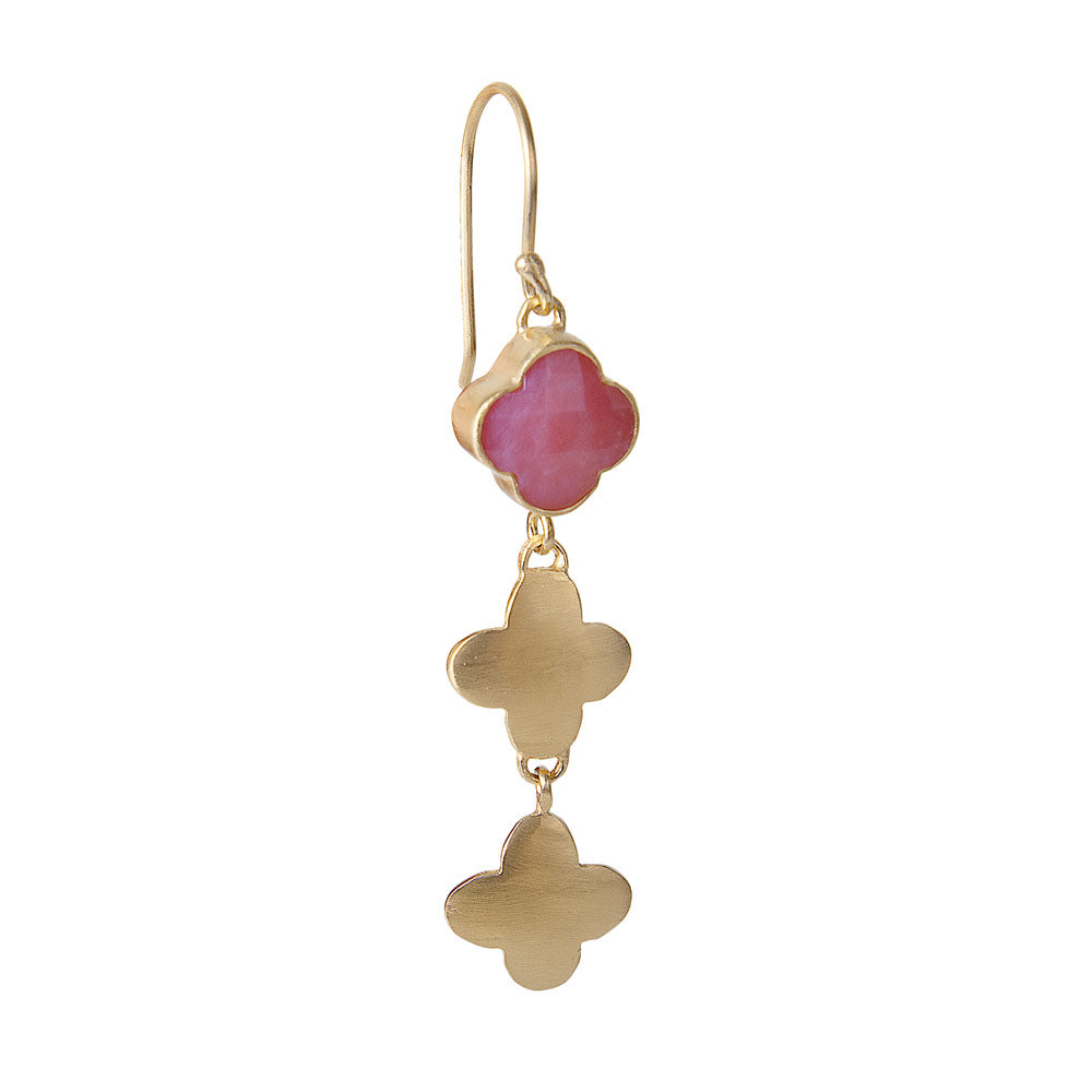 PINK AGATE MOROCCAN DROPS
