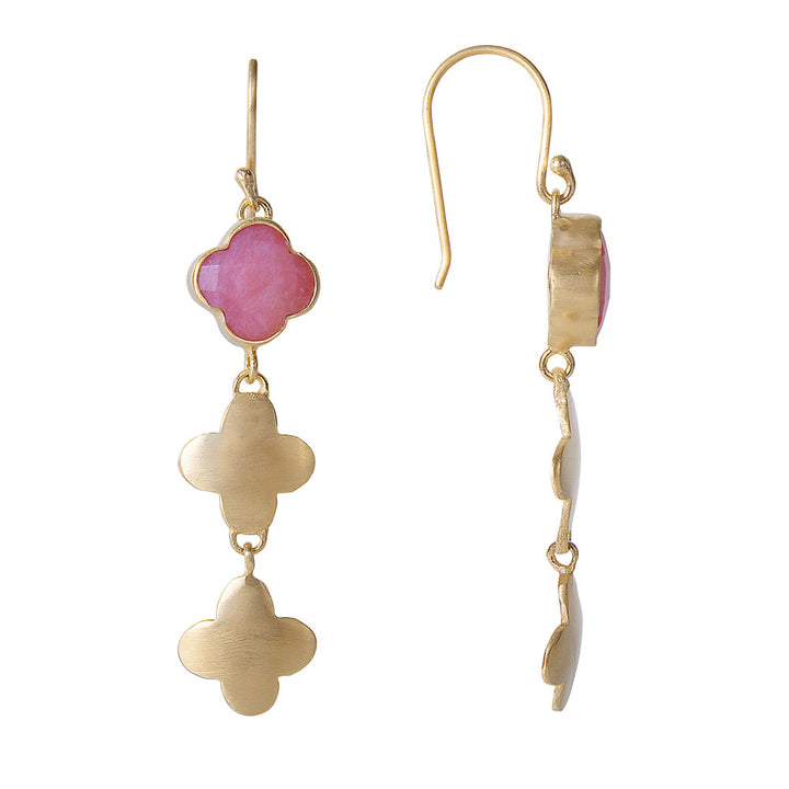 PINK AGATE MOROCCAN DROPS