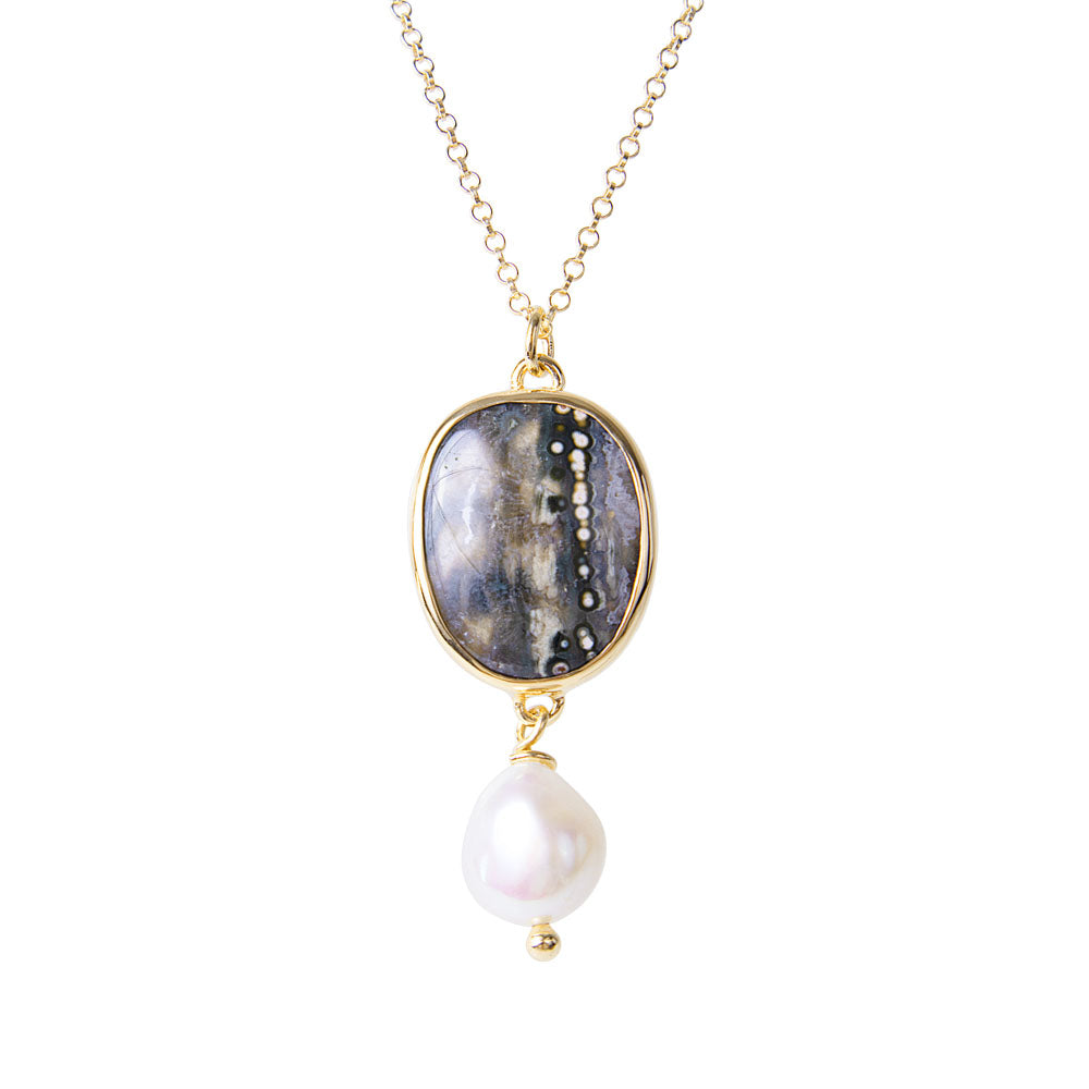 OCEAN JASPER PEARL PENDANT